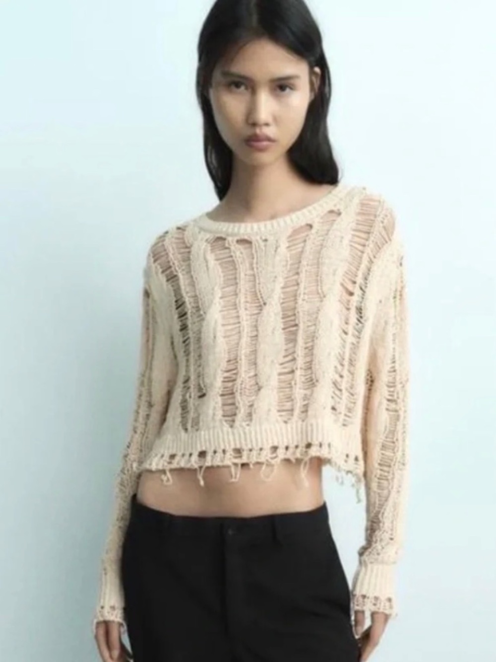 Zara distressed sweater